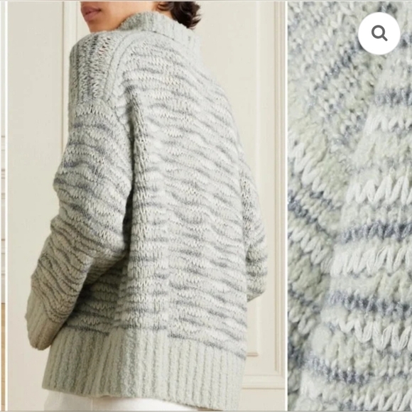 LAFAYETTE 148 Cashmere blend Relaxed Fit Turtleneck With Metallic Thread - Picture 2 of 9